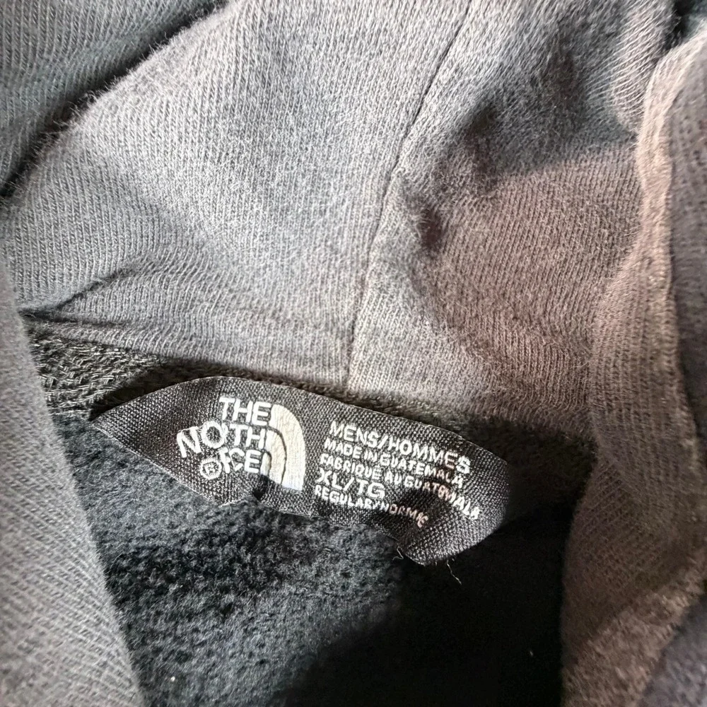 The North Face Mens XL Black Graphic Logo Pullover Hoodie Sweatshirt Regular Fit